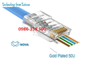 Đầu bấm Hạt mạng Xuyên thấu CAT5, CAT6 CC-01-00178 hiệu NOVA Đài Loan