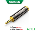 Đầu chuyển đổi 3.5mm dương sang 6.35/6.5mm âm Ugreen 60711 cao cấp