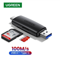 Đầu đọc thẻ nhớ SD/TF 2 trong 1 USB-A & USB-C Ugreen 80191 cao cấp