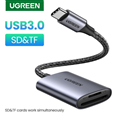 Đầu đọc thẻ SD/TF chuẩn USB Type-C Ugreen 80888 vỏ nhôm cao cấp