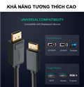 Dây cáp Displayport sang Displayport dài 2m hỗ trợ 2K*4K@60Hz 28AWG Ugreen 10211