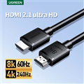 Dây, cáp HDMI 2.1 dài 0,75M 8K@60Hz 48Gbps hỗ trợ HDR eARC Ugreen 55406 cao cấp