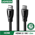 Dây, Cáp HDMI 2.1 Ugreen 50731 dài 8M độ phân giải 8K@60Hz (Sợi Cotton) cao cấp