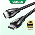 Dây, Cáp HDMI 2.1 Ugreen 50731 dài 8M độ phân giải 8K@60Hz (Sợi Cotton) cao cấp