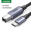 Dây, Cáp máy in USB Type-C to USB Type-B dài 2M bọc dù Ugreen 80807 cao cấp