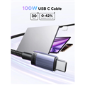 Dây, cáp sạc nhanh 100W 5A USB Type-C sang USB Type-C dài 1M Ugreen 65832 cao cấ