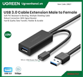 Dây, cáp USB 3.0 nối dài 10m hỗ trợ nguồn Micro USB Ugreen 20827 cao cấp