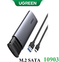 Hộp box đựng ổ cứng SSD M.2 SATA NGFF B-Key Ugreen 10903 cao cấp (hỗ trợ 2TB) ca