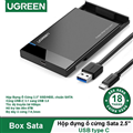 Hộp đựng ổ cứng 2,5inch SATA USB type-C Hỗ trợ 6TB Chính hãng Ugreen 50743 cao c