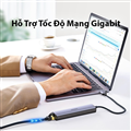 Hub chuyển đổi 5 in 1 USB Type-A ra Lan 1000Mbps Kèm HUB 3 Cổng USB 3.0 Ugreen 6