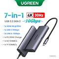 Hub USB- C 7 in 1 sang HDMI 4K@30Hz, USB Type-C, USB-A 3.2, SD/TF, Sạc PD 100W U