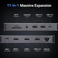 HUB USB Type-C Thunderbolt to HDMI 8k60hz /USB 3.2/SD/TF/Lan Gigabit/Sạc PD/Audi