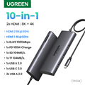 Hub USB Type C to HDMI 8K30Hz 4K60hz+1RJ45 1000Mbps+PD100W+SD+TF+USB 3.0+ 2 USB 