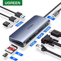 Hub USB type-C to HDMI,VGA,Hub USB 3.0,SD,TF,Lan Gigabit Ugreen 40873 cao cấp