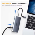 Hub USB type-C to HDMI,VGA,Hub USB 3.0,SD,TF,Lan Gigabit Ugreen 40873 cao cấp