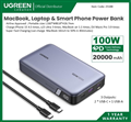 Pin sạc dự phòng PD 100W Nexode 20000mAh sạc nhanh 3 cổng PD 3.0 Ugreen 25188 ca