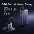 Sạc pin dự phòng UGREEN 55989 PB532 20000mAh 30W sạc nhanh 2 chiều, cùng lúc 3 t
