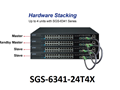 SGS-6341-24T4X, PLANET Layer 3 24-Port 10/100/1000T + 4-Port 10G SFP+ Stackable 