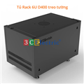 Tủ rack 6U D400 (rộng 600 × sâu 400 × cao 370) 3C-R06B04 cao cấp