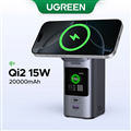 UGREEN 20000mAh 145W power bank QI2 15W MPP magnet 'netic sạc không dây cho iPho