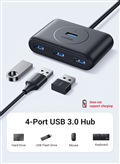 UGREEN Hub USB 4 cổng 3.0 dài 1.5m (Black) 30218 cao cấp