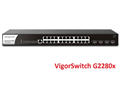 VigorSwitch G2280x - 24 Port Layer2+ Managed Gigabit Switch with 4 slot SFP+ 10 