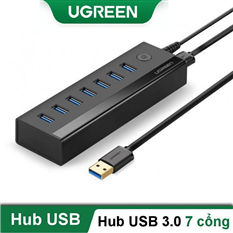 40522- HUB USB 7 Cổng USB 3.0 Có Nguồn 5V/2A Ugreen 40522 cao cấp