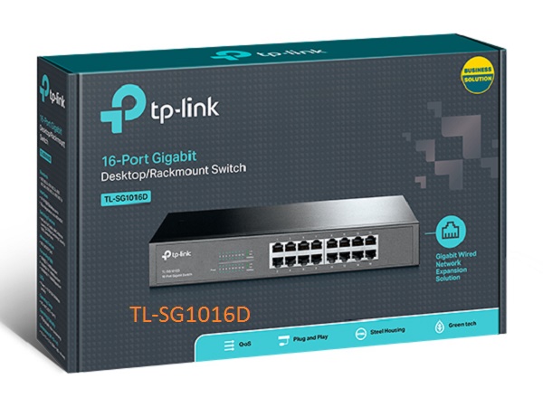Bộ chia tín hiệu 16 cổng Gigabit Desktop/Rackmount TL-SG1016D