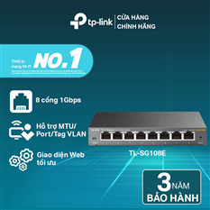 Bộ Chia Tín Hiệu Thông Minh Dễ Dàng TP-Link TL-SG108E 8 Cổng Gigabit cao cấp