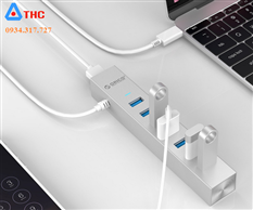 Bộ chia USB HUB 7 cổng USB 3.0 Type C Orico