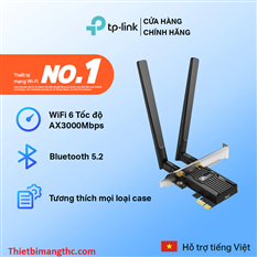 Bộ Chuyển Đổi Card WiFi PCIe TP-Link Archer TX55E Bluetooth 5.2 Wi-Fi 6 AX3000 cao cấp