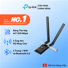 Bộ Chuyển Đổi Card WiFi TP-Link Archer TX20E PCIe Bluetooth 5.2 WiFi 6 AX1800 cao cấp