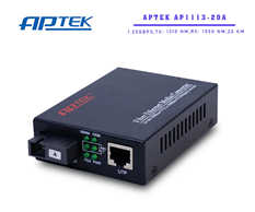 Bộ chuyển đổi quang điện 1 sợi 1.25Gbps APTEK AP1113-20A