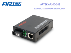 Bộ chuyển đổi quang điện 1 sợi 10/100Mbps APTEK AP100-20B