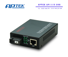 Bộ chuyển đổi quang điện 1 sợi APTEK AP1115-20B Converter Gigabit
