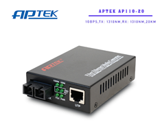 Bộ chuyển đổi quang điện 2 sợi 10/100/1000Mbps APTEK AP110-20