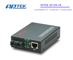 Bộ chuyển đổi quang điện 2 sợi 10/100Mbps APTEK AP100-20