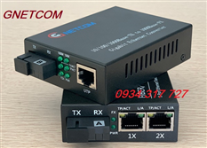 Bộ chuyển đổi quang điện GNETCOM 1 ra 2 LAN 10/100/1000M cao cấp
