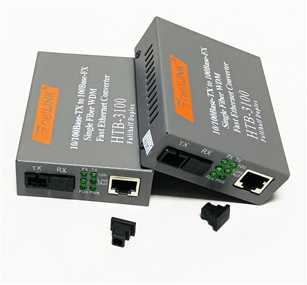 Bộ chuyển đổi quang điện 1 sợi Netlink HTB-3100AB Single-mode 25 km 10/100