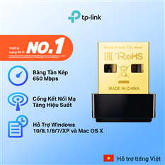 Bộ Chuyển Đổi USB Wifi TP-Link Archer T2U Nano Băng Tần Kép Chuẩn AC 600Mbps cao cấp