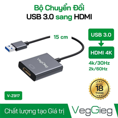 Bộ Chuyển Đổi USB3.0 sang HDMI VegGieg V-Z917 cao cấp