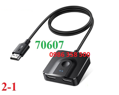 Bộ gộp tín hiệu HDMI 2.0 4K@60Hz Splitter Switch 2 vào 1 Ugreen 70607 cao cấp (hỗ trợ 2 chiều)
