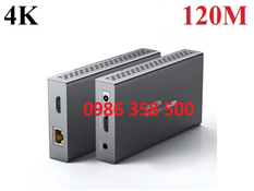 Bộ kéo dài tín hiệu HDMI 2.0 4K60Hz dài 120M qua cáp mạng RJ45 Cat5e/Cat6 Ugreen 10939 (Có IR)