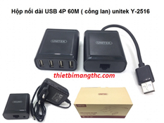 Bộ nối dài USB To LAN 60m Unitek Y-2516 Cao cấp