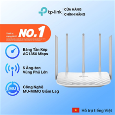 Bộ Phát Wifi TP-Link Archer C60 5 Ăng Ten Băng Tần Kép Chuẩn AC 1350Mbps cao cấp