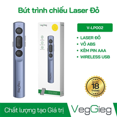 Bút trình chiếu laser VegGieg đỏ V-LP002 cao cấp