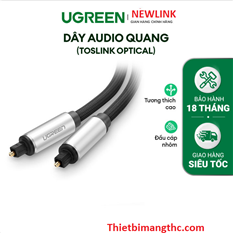 Cáp audio quang (Toslink, Optical) dài 1,5m Ugreen 10542 hàng chính hãng