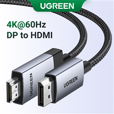 Cáp chuyển đổi Displayport sang HDMI dài 1M hỗ trợ 4K60Hz, 2K144Hz, 1080p240Hz Ugreen 15773 cao cấp