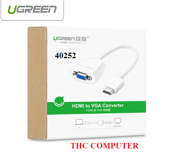 Cáp chuyển đổi HDMI sang VGA Ugreen 40252 chính hãng