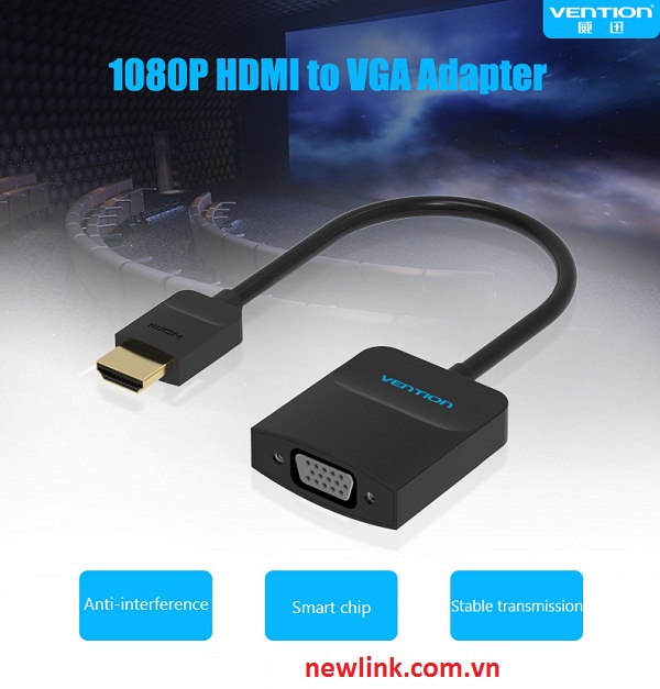 Cáp chuyển đổi HDMI to VGA (audio + nguồn) Vention